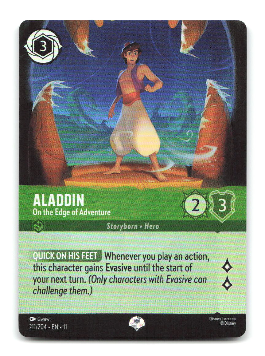 Aladdin - On the Edge of Adventure (Epic) 211/204 11 Lorcana Holo NM