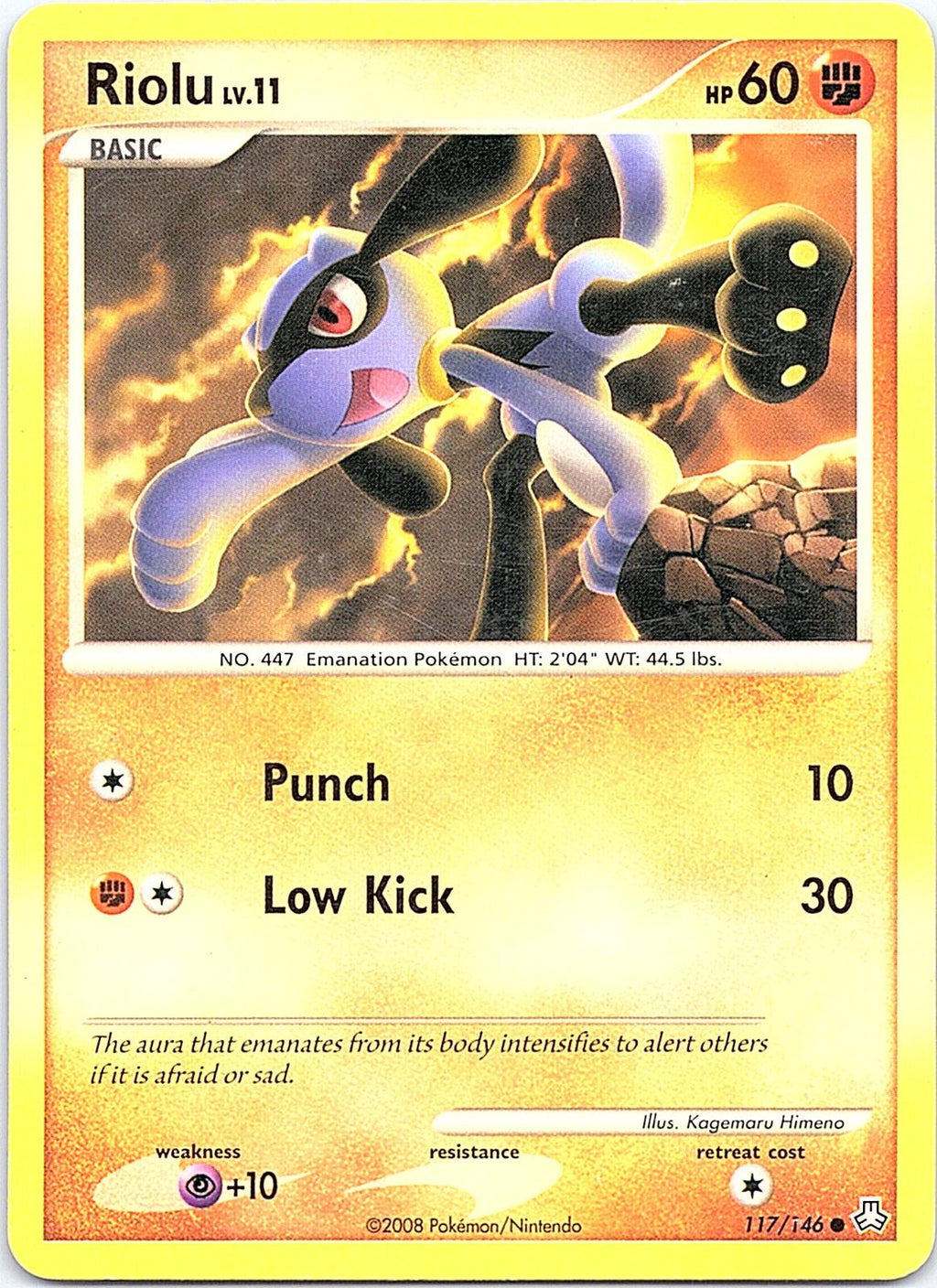Riolu 117/146 Common Legends Awakened Pokemon Lightly Played