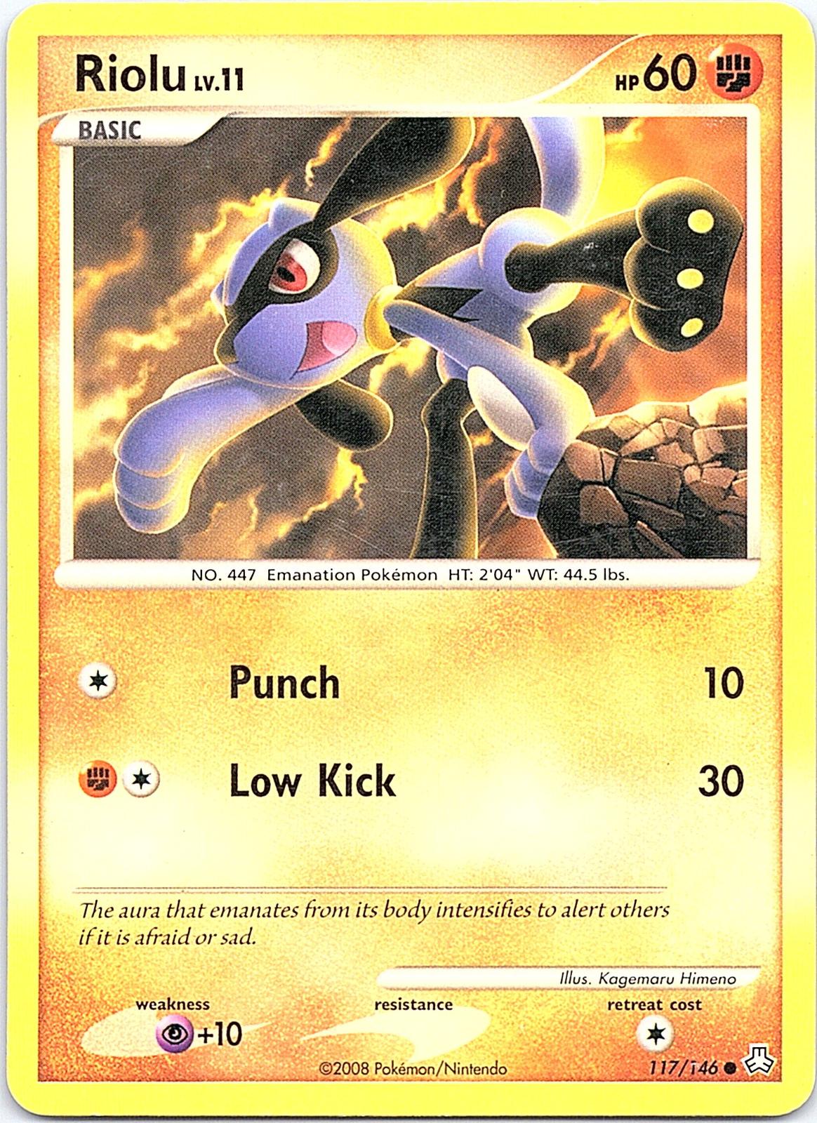 Riolu 117/146 Common Legends Awakened Pokemon Lightly Played