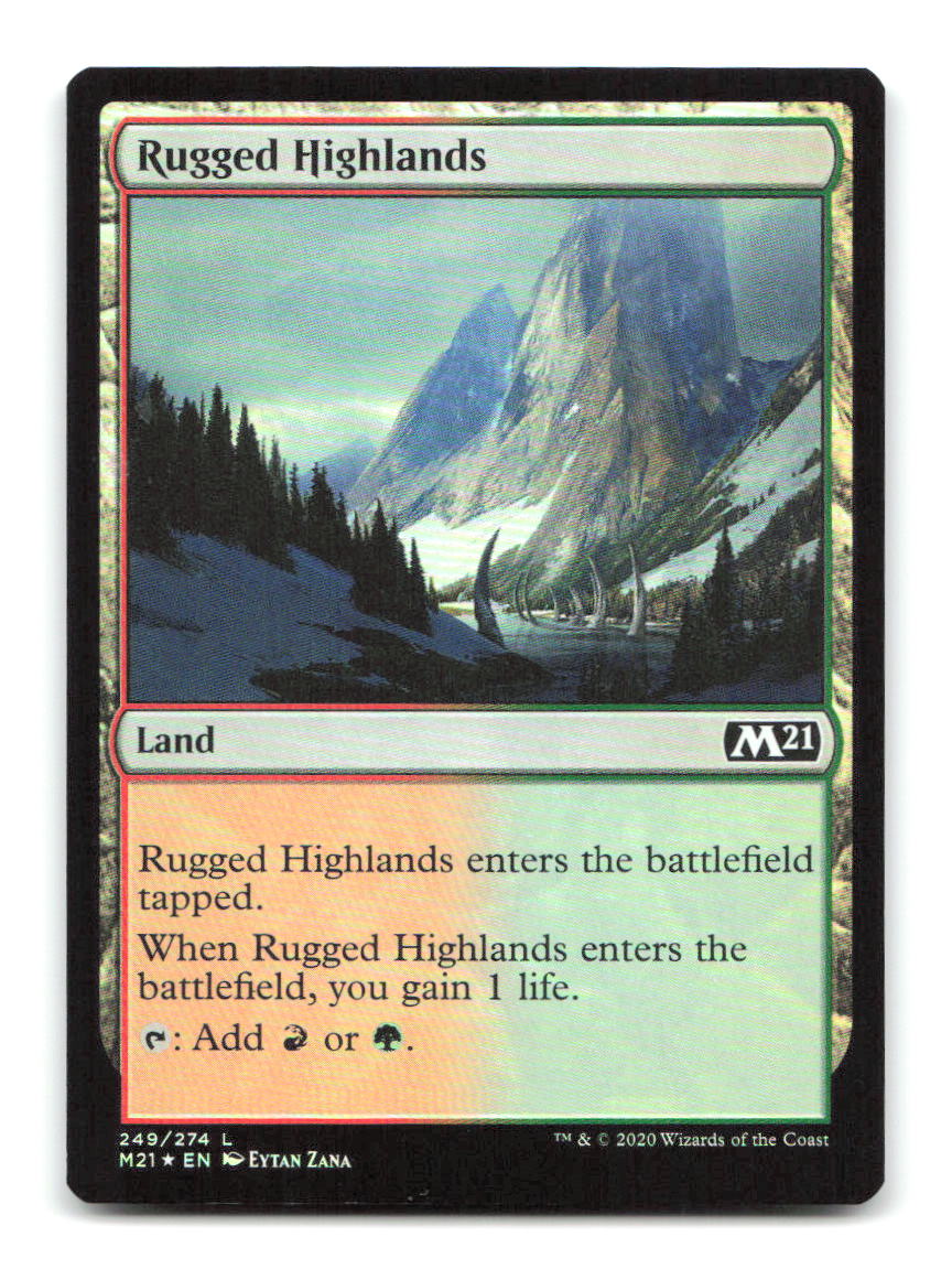 Rugged Highlands 249 M21 Magic: The Gathering Foil NM