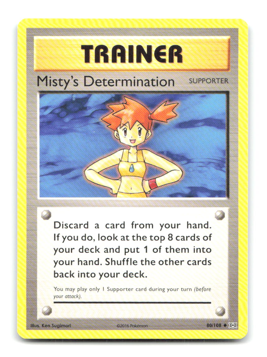 Misty's Determination 80/108 Uncommon Evolutions Pokemon Lightly Played