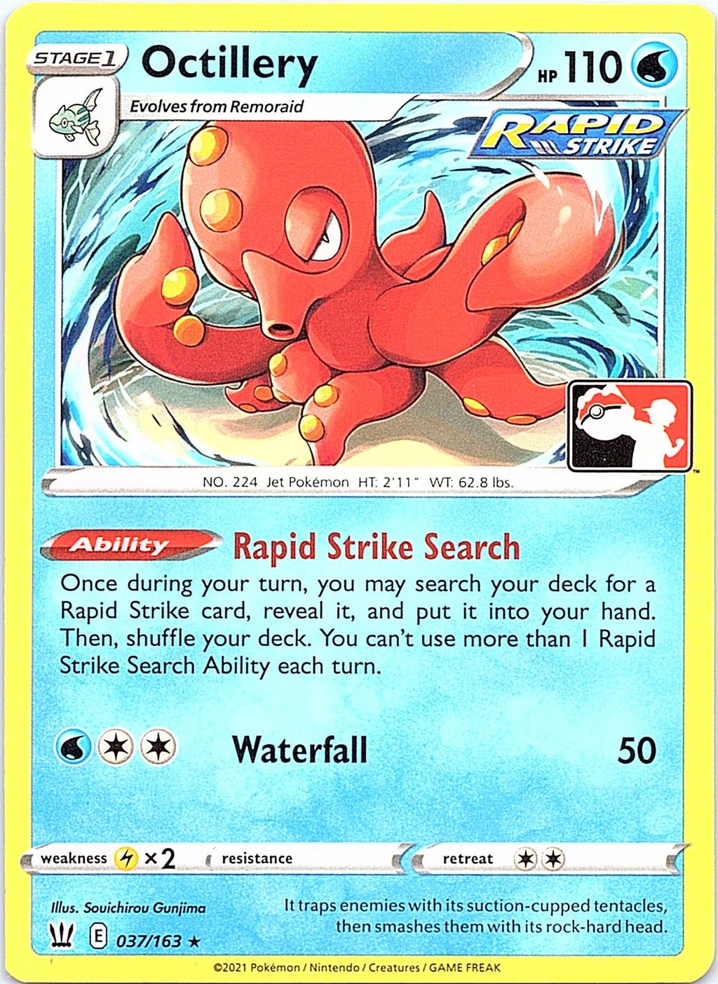 Octillery 037/163 Rare Prize Pack Series Cards Pokemon Lightly Played