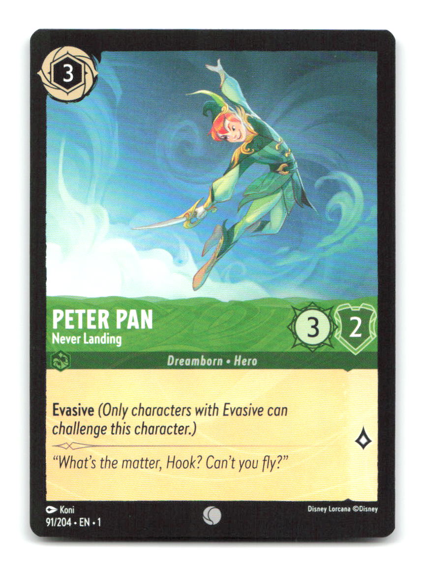Peter Pan - Never Landing 91/204 1 Lorcana NM
