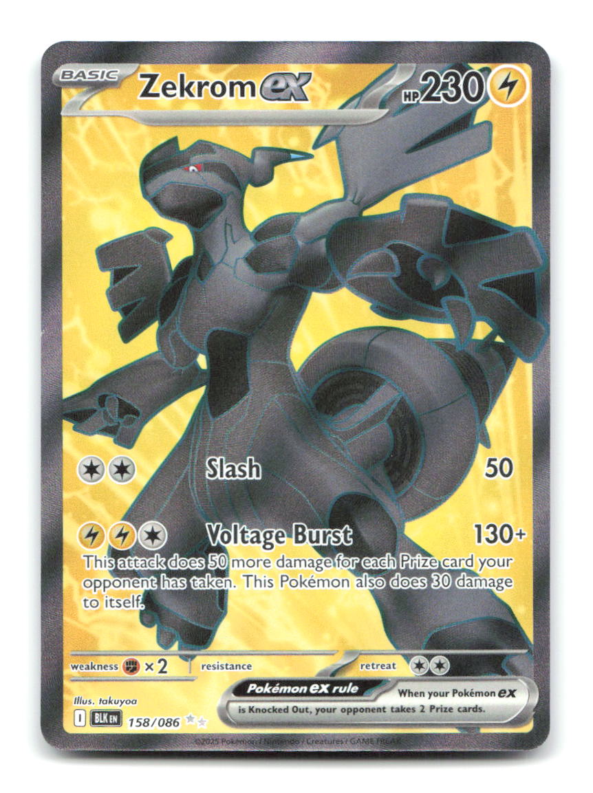 Zekrom ex 158/086 BLK Pokemon Holo NM
