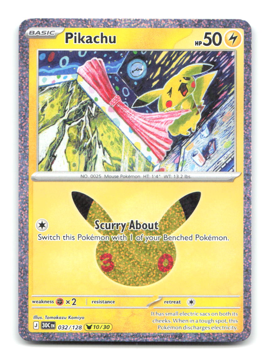 Pikachu 032/128 30C Pokemon Holo NM