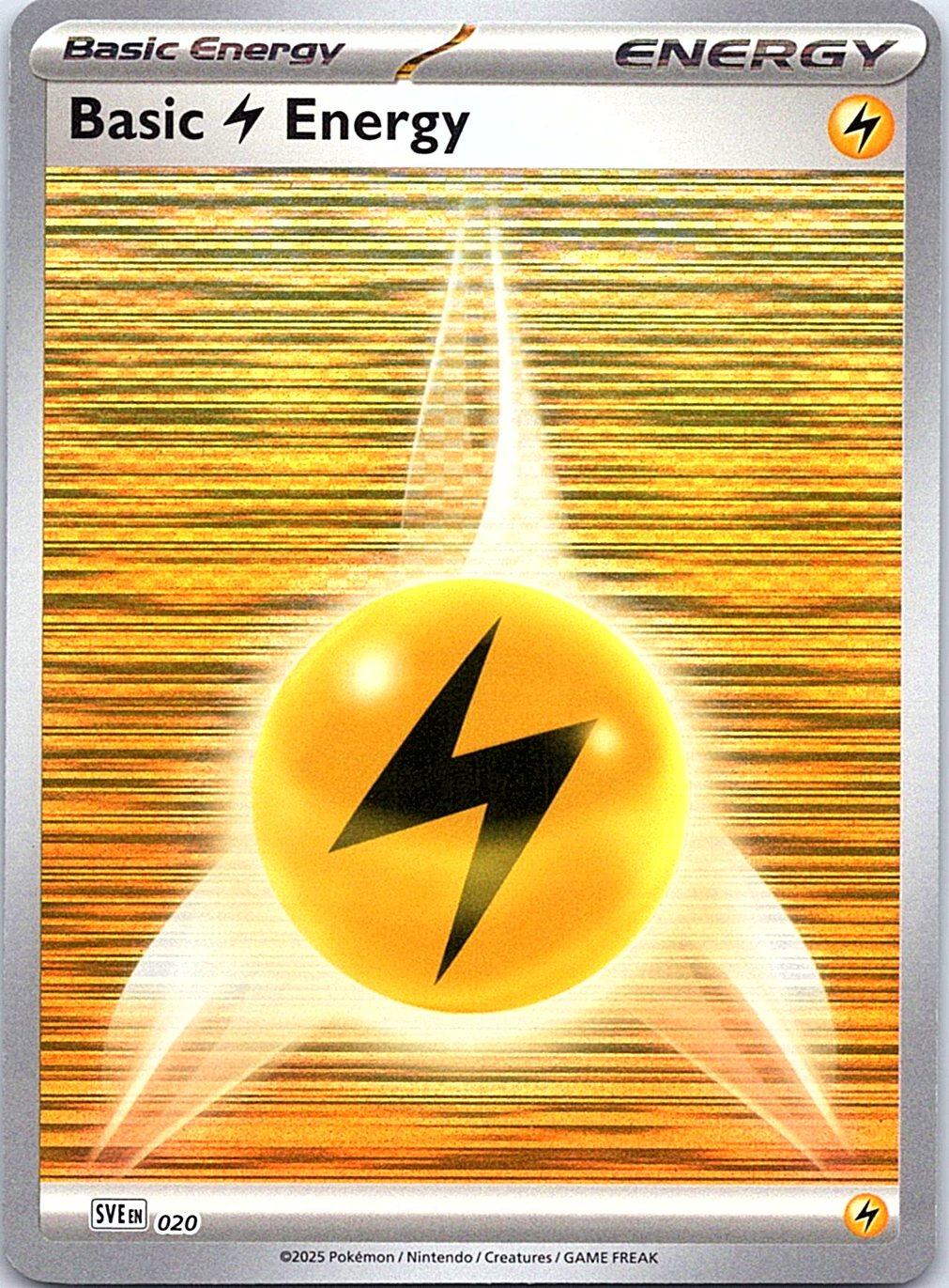 Basic Lighting Energy 020 Scarlet & Violet Energies Pokemon Reverse Holo LP