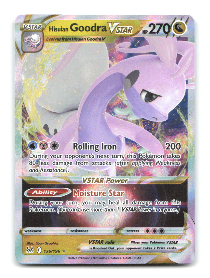 Hisuian Goodra VSTAR 136/196 LOR Pokemon Holo NM