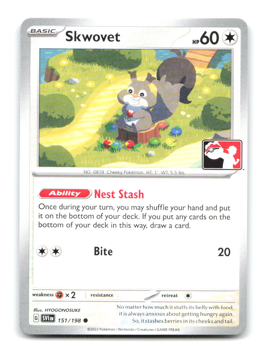 Skwovet 151/198 Pokemon NM