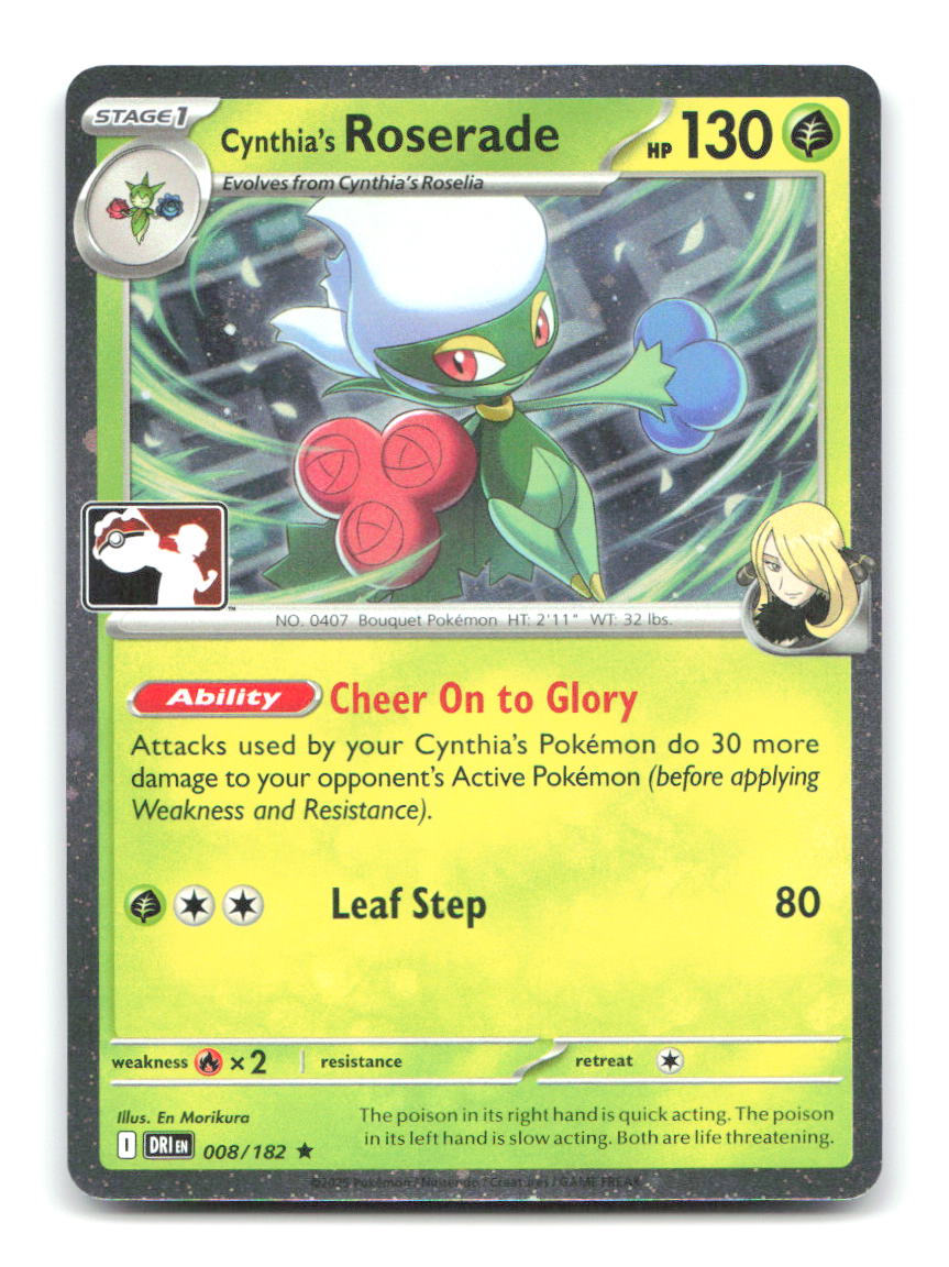 Cynthia's Roserade (Cosmos Holo) 008/182 Pokemon NM