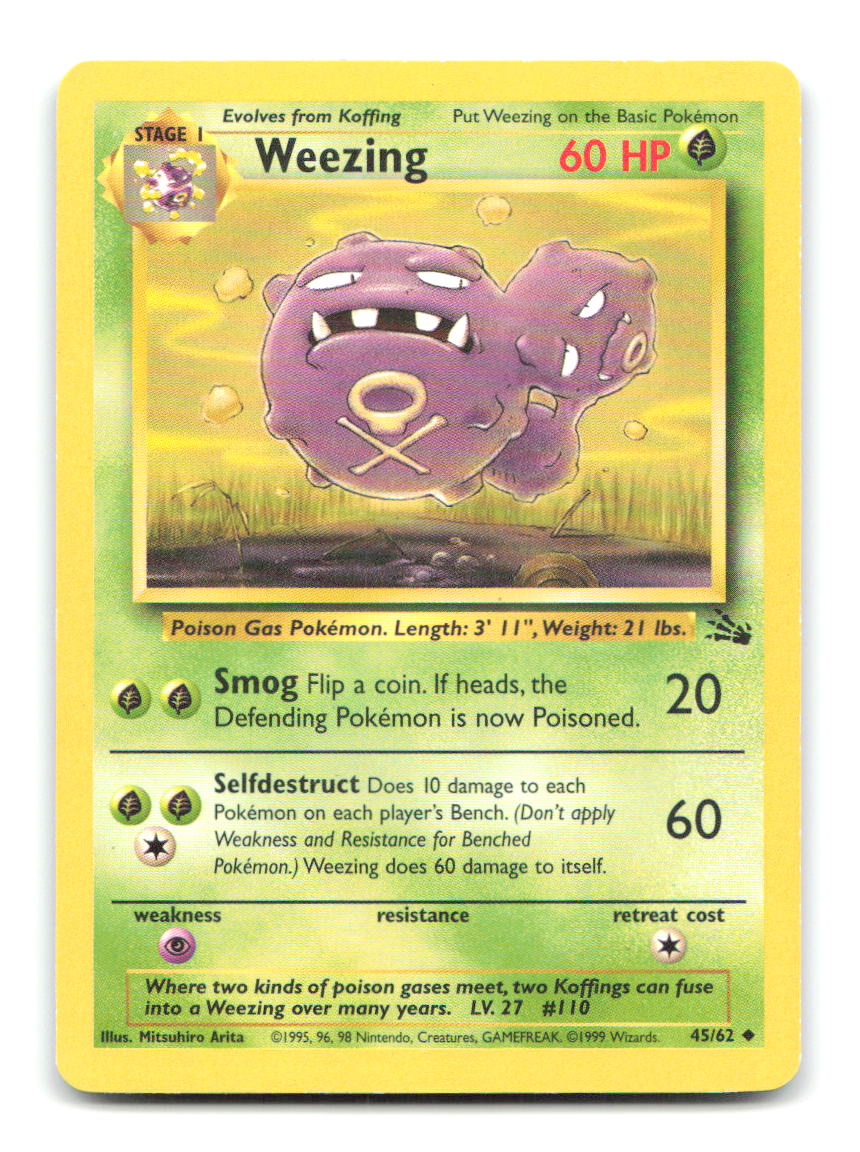 Weezing 45/62 FO Pokemon Unlimited MP