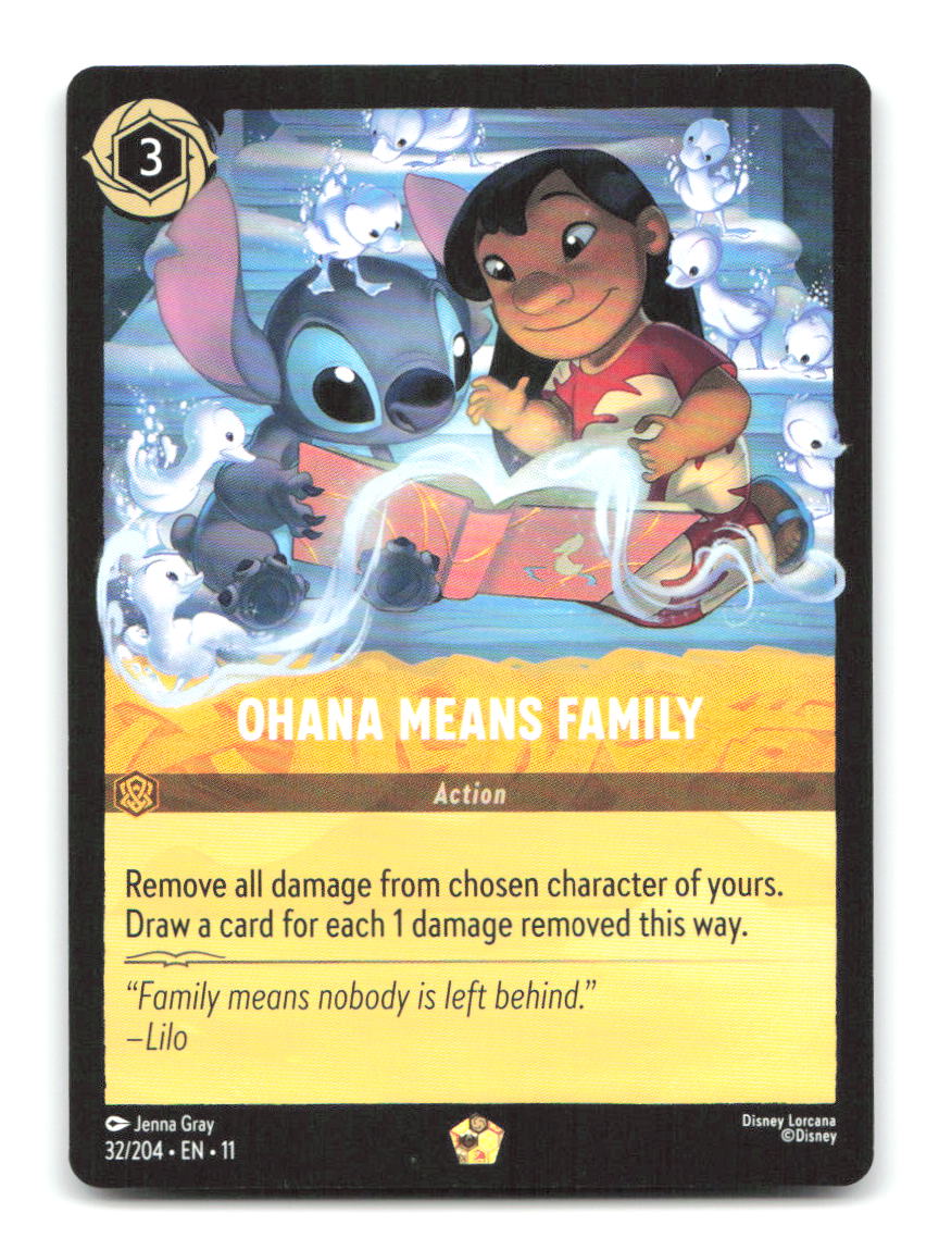 Ohana Means Family 32/204 11 Lorcana NM