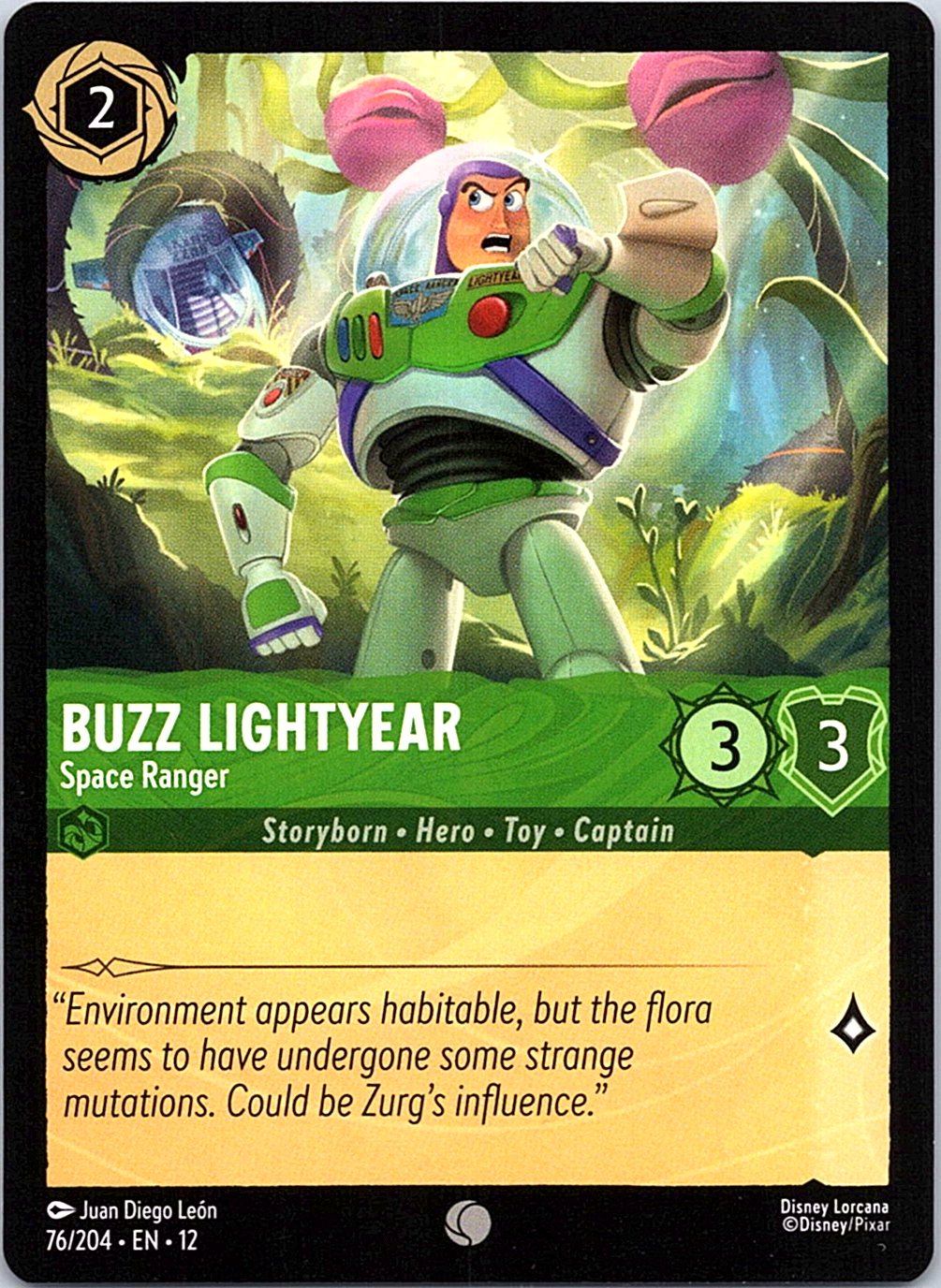 Buzz Lightyear - Space Ranger 76/204 Common Wilds Unknown Lorcana Near Mint
