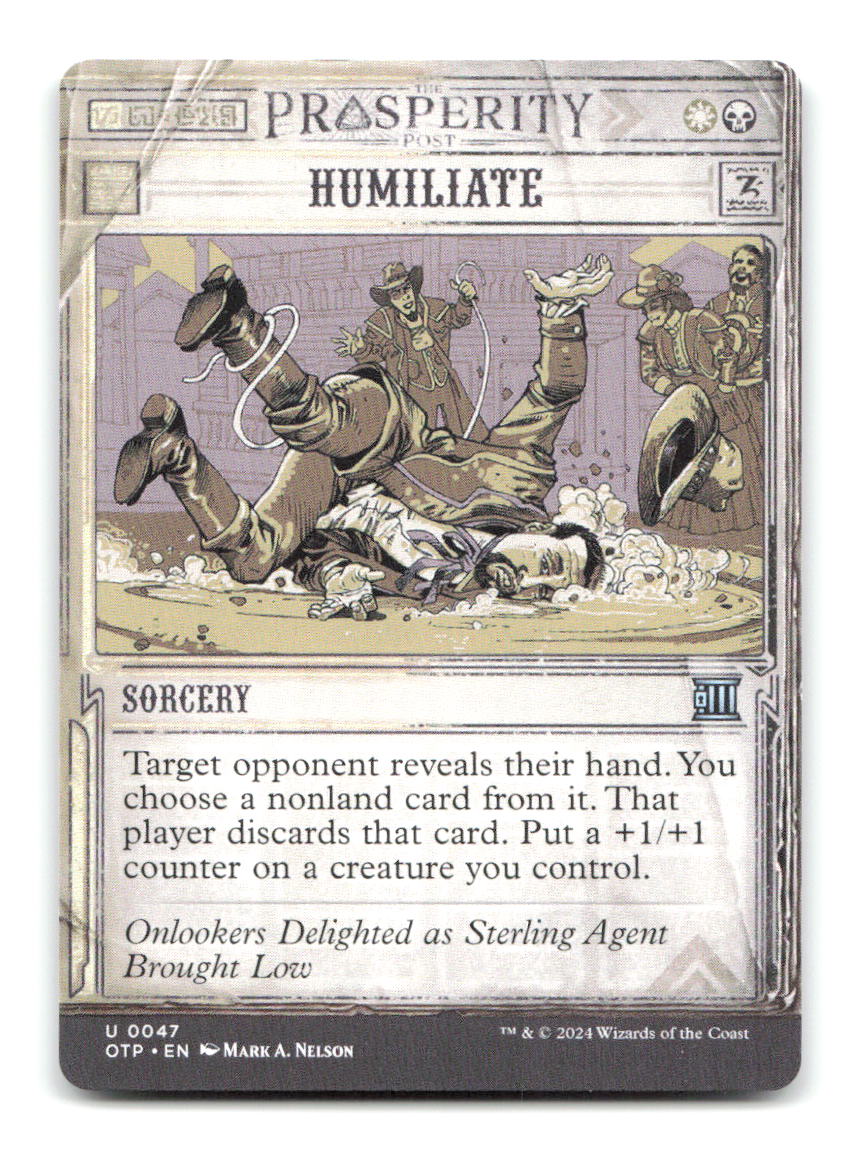 Humiliate 47 Outlaws of Thunder Junction: Breaking News Magic: The Gathering NM