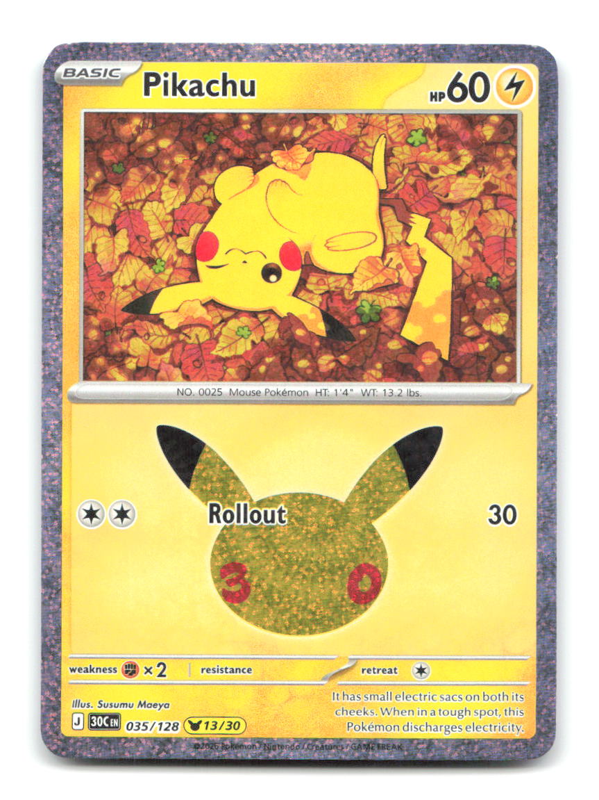 Pikachu 035/128 30C Pokemon Holo NM