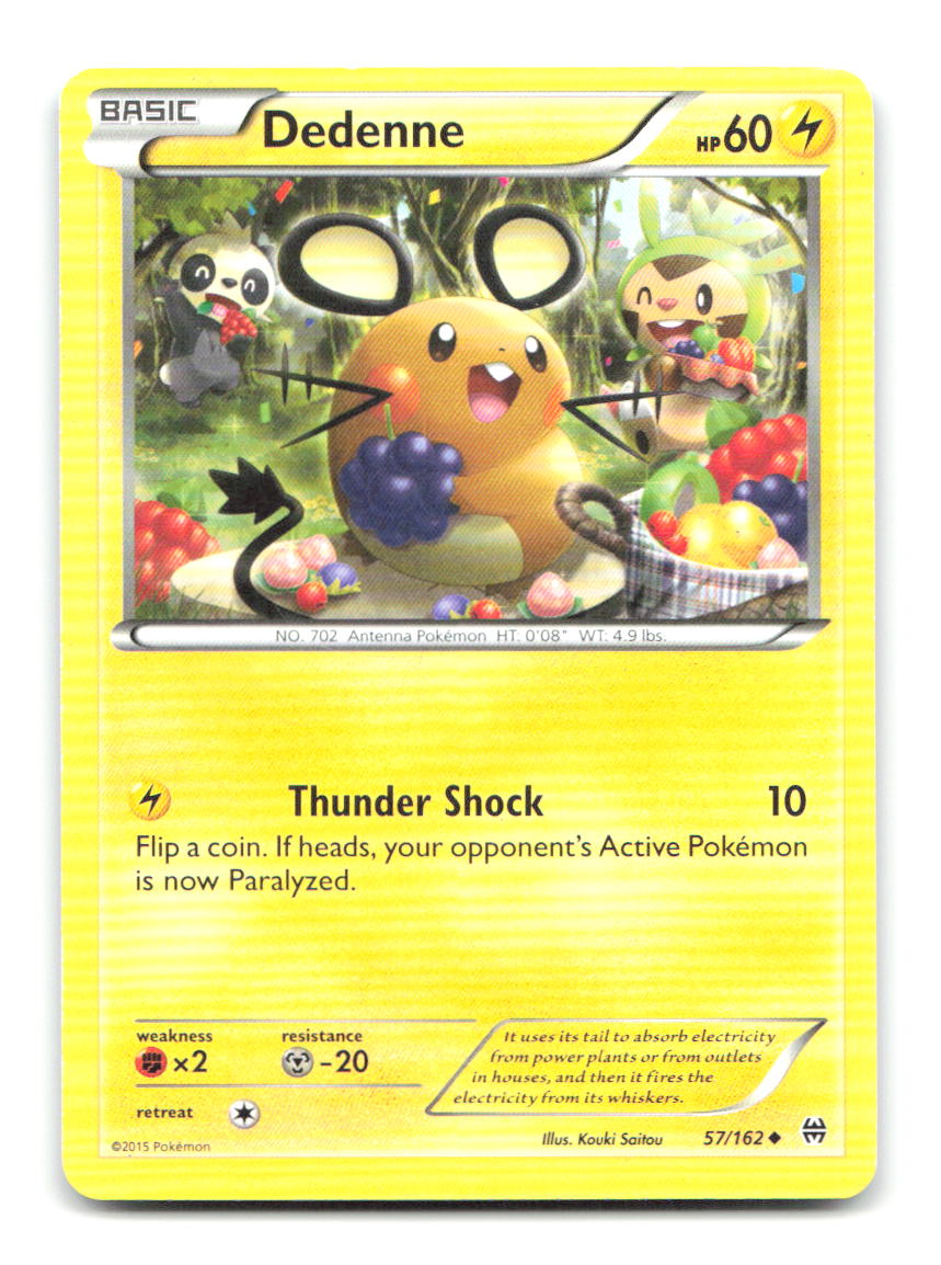 Dedenne 57/162 Uncommon BREAKthrough Pokemon Moderately Played