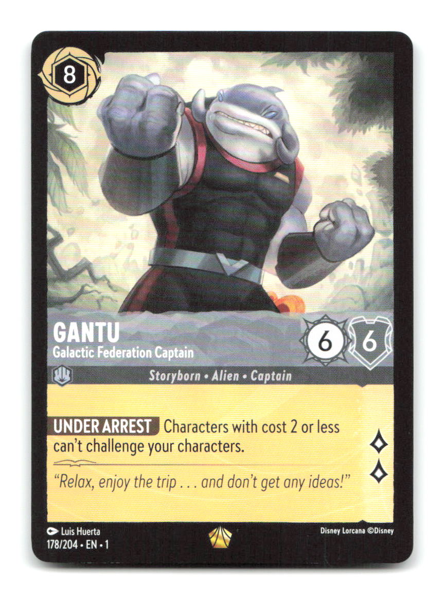 Gantu - Galactic Federation Captain 178/204 1 Lorcana NM