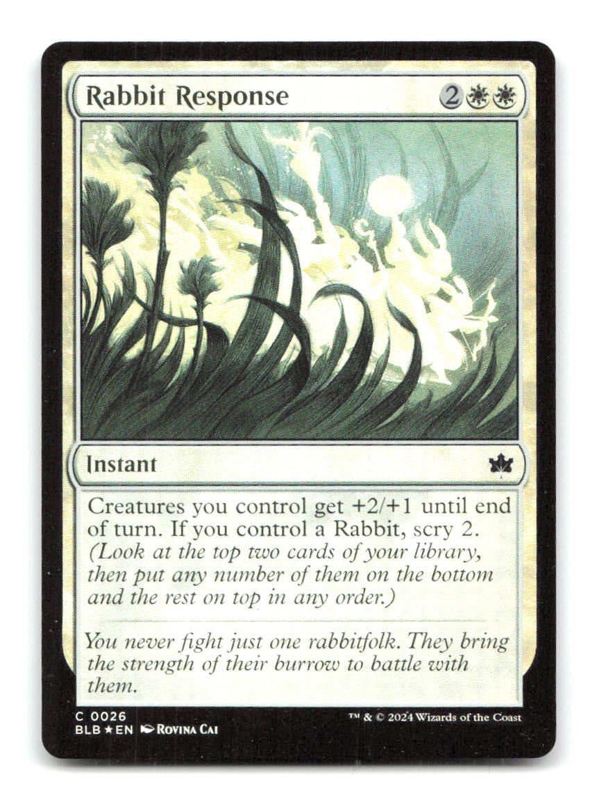 Rabbit Response 26 BLB Magic: The Gathering Foil NM