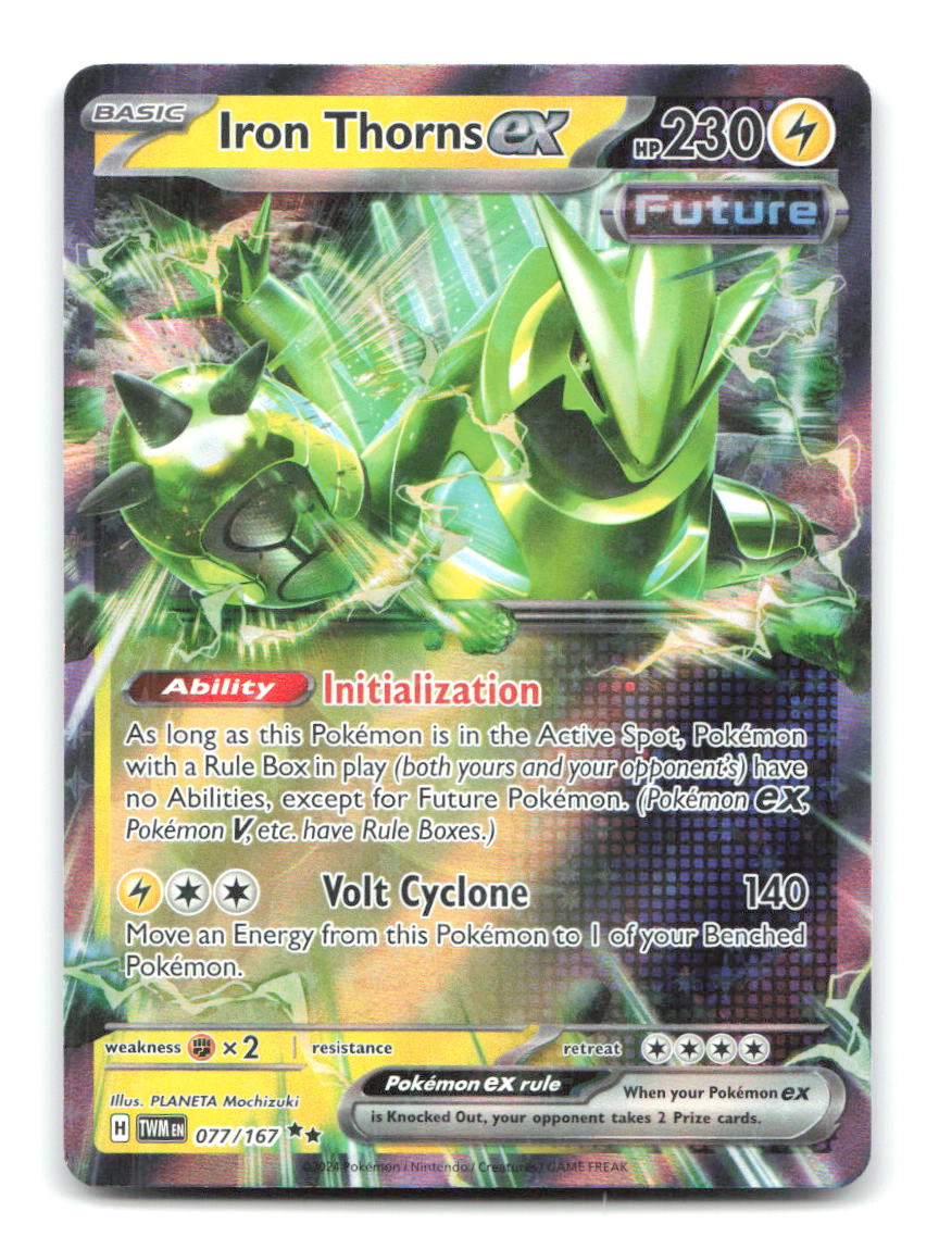 Iron Thorns ex 077/167 Double Rare Twilight Masquerade Pokemon Holo Near Mint