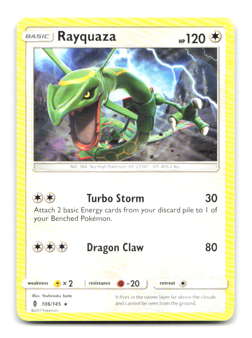 Rayquaza 106/145 Rare Guardians Rising Pokemon Lightly Played