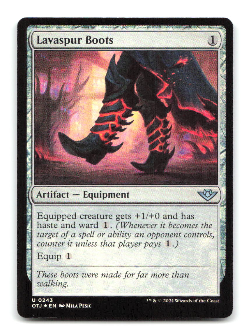 Lavaspur Boots 243 OTJ Magic: The Gathering Foil NM
