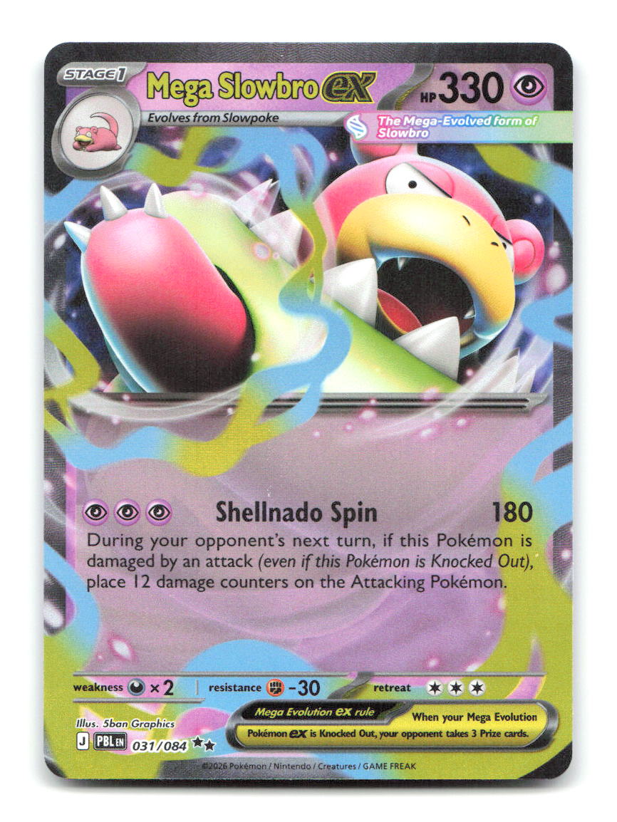 Mega Slowbro ex 031/084 Double Rare Pitch Black Pokemon Holo Near Mint