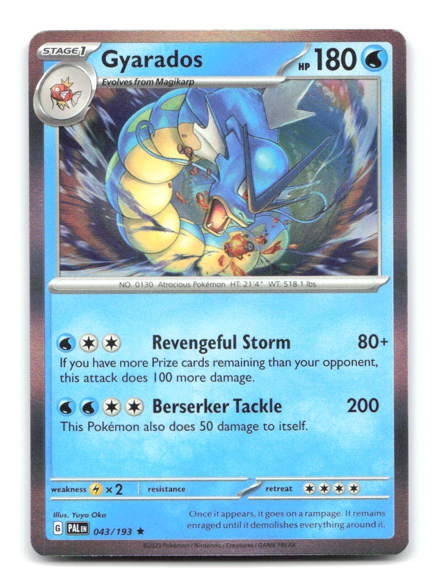 Gyarados 043/193 Rare Paldea Evolved Pokemon Holo Near Mint