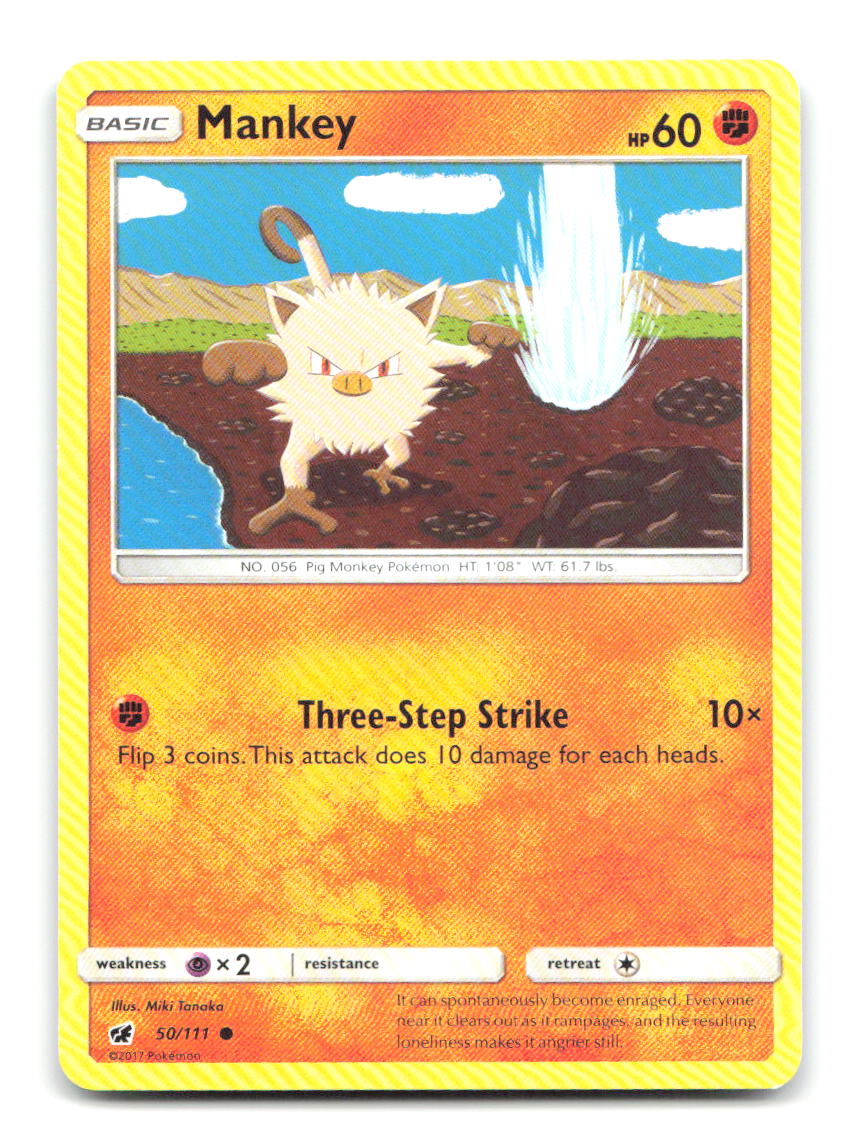 Mankey 50/111 C Crimson Invasion Pokemon LP