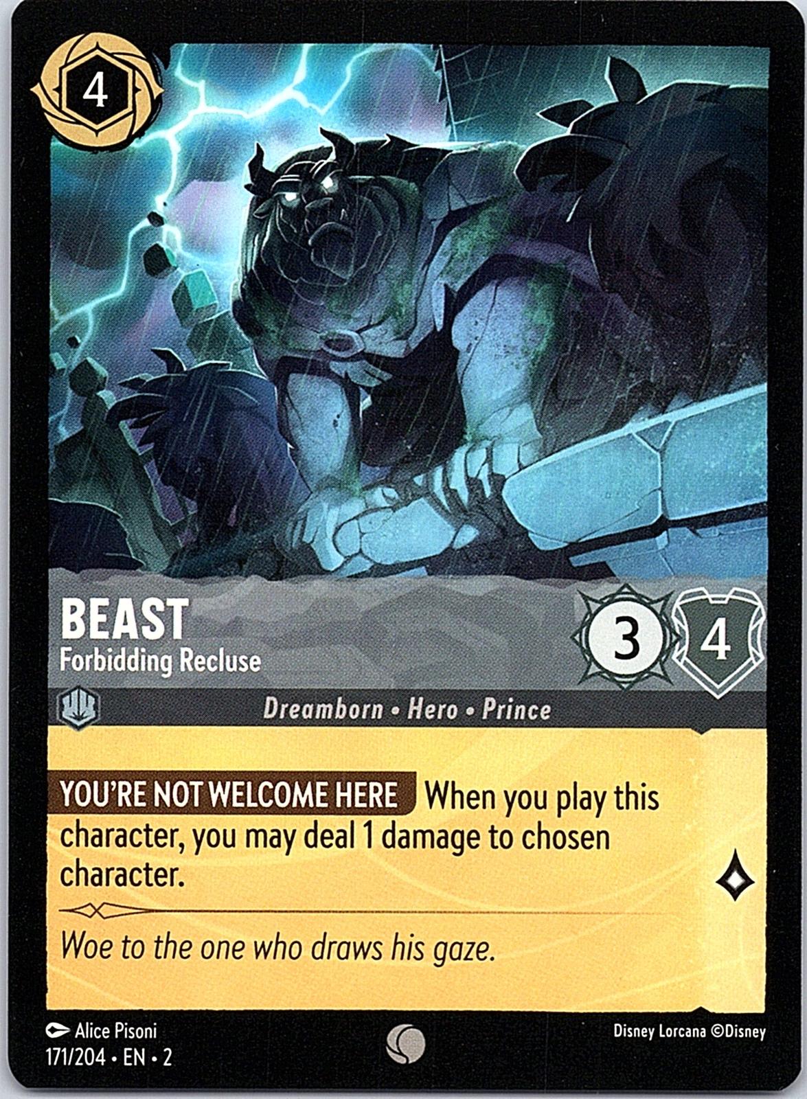 Beast - Forbidding Recluse 171/204 Common Rise of the Floodborn Lorcana NM