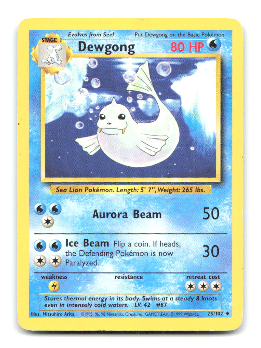 Dewgong 25/102 BS Pokemon HP