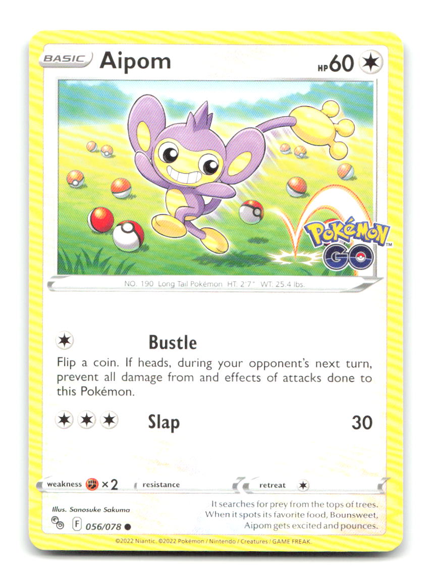 Aipom 056/078 Common Pokemon GO Pokemon Near Mint