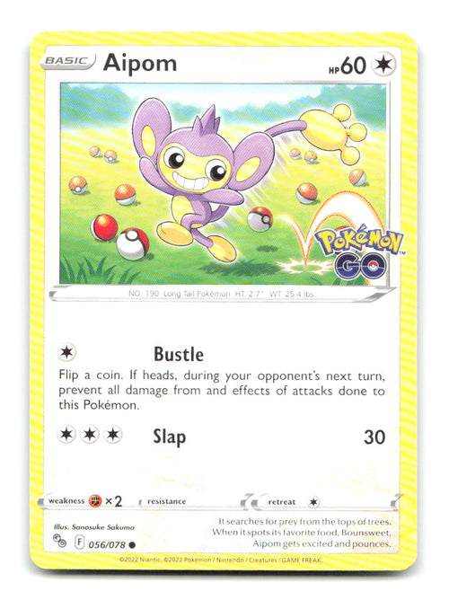 Aipom 056/078 Common Pokemon GO Pokemon Near Mint