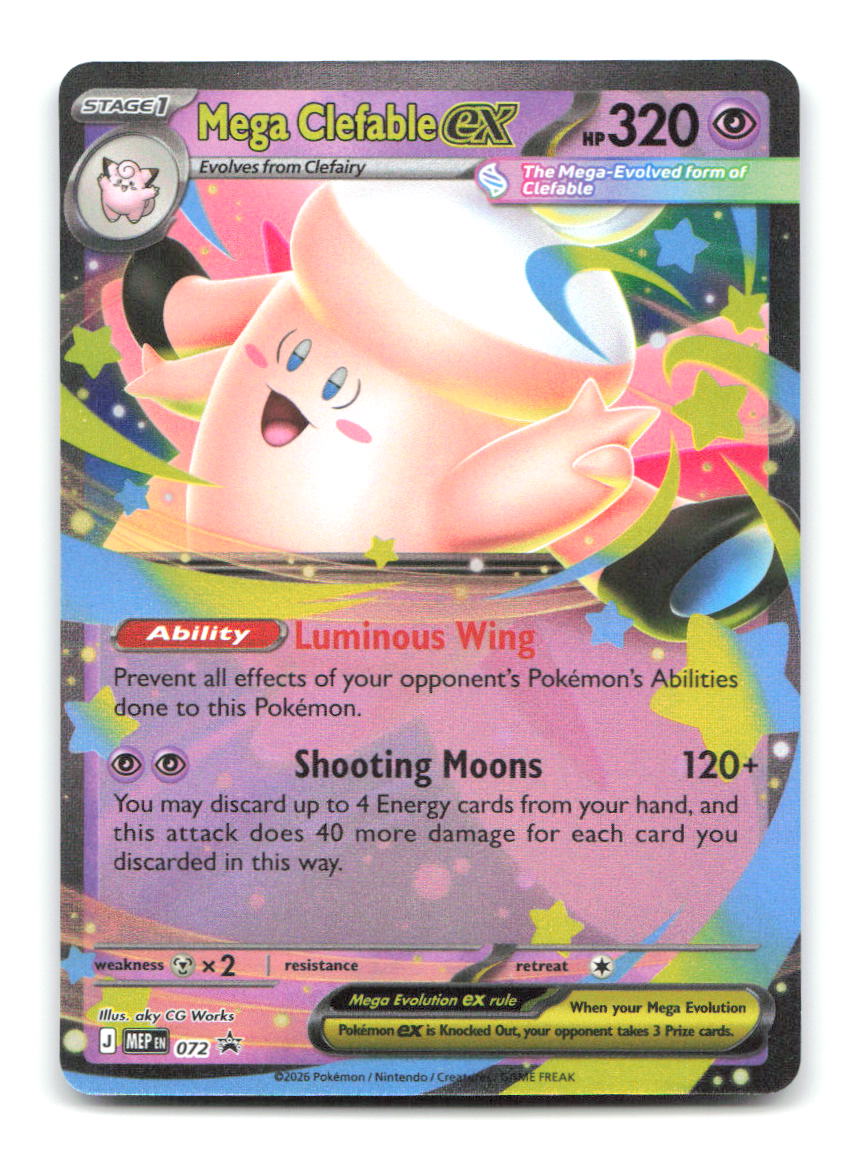 Mega Clefable ex 072 MEP Pokemon Holo NM