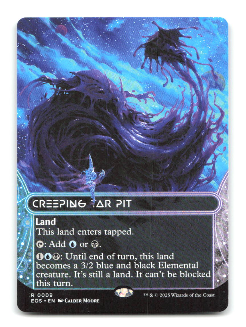 Creeping Tar Pit (0009) (Borderless) 9 EOS Magic: The Gathering NM