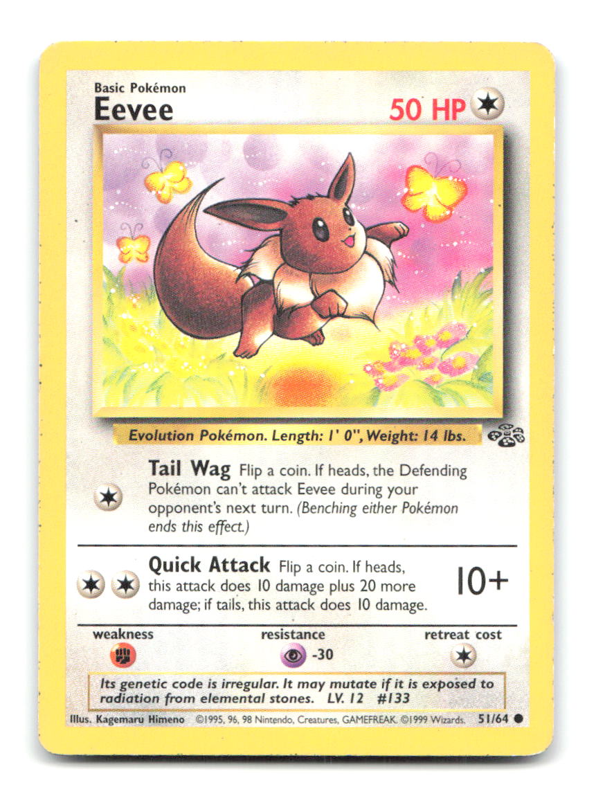 Eevee 51/64 JU Pokemon Unlimited HP