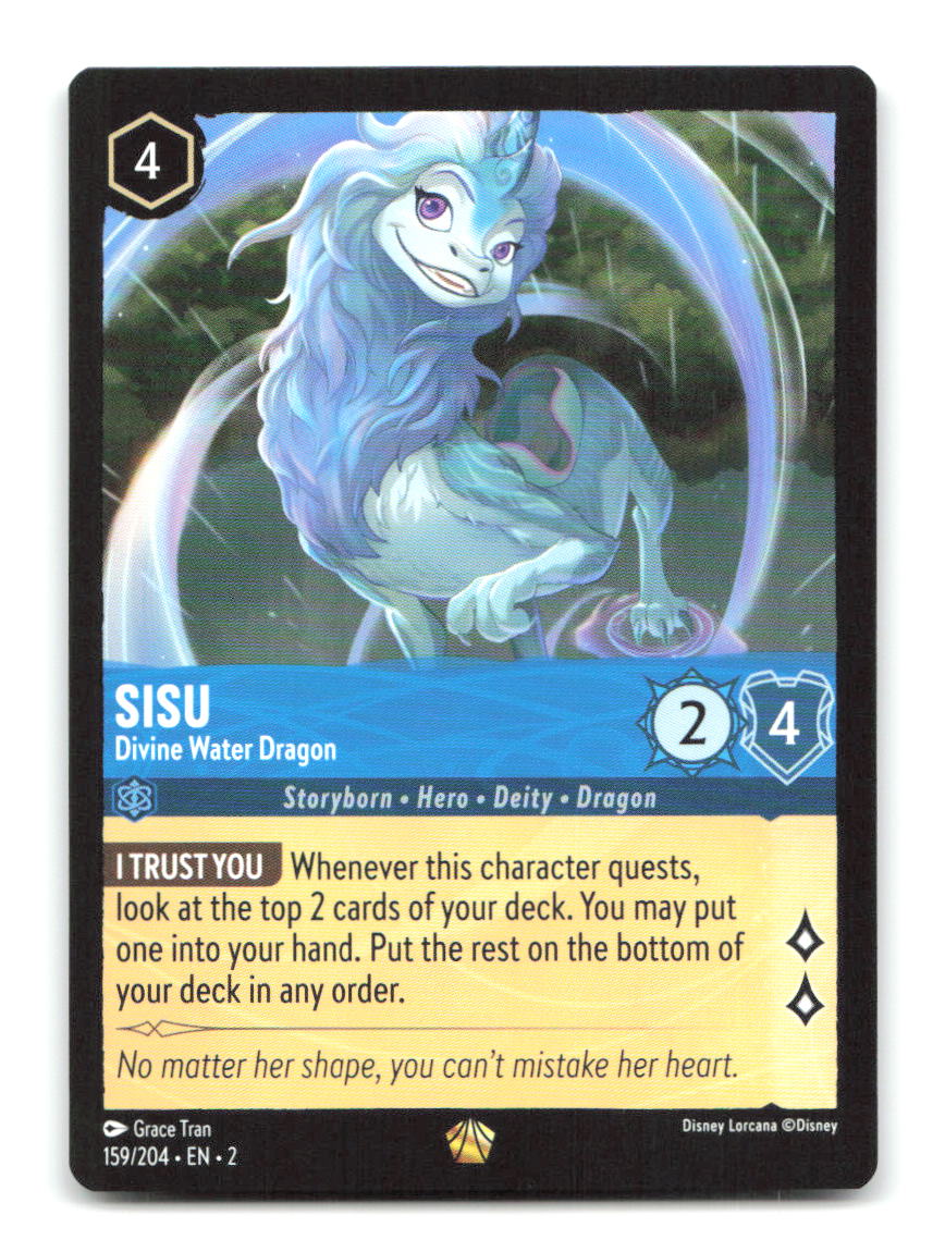 Sisu - Divine Water Dragon 159/204 2 Lorcana NM