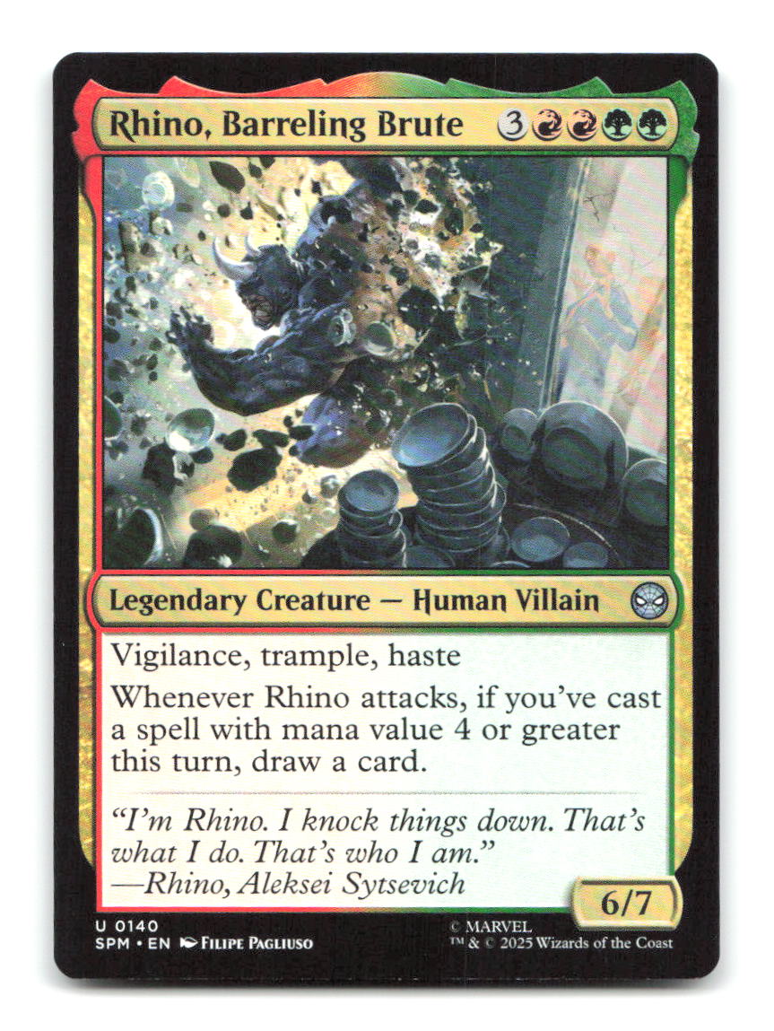 Rhino, Barreling Brute 140 UC Marvel's Spider-Man Magic: The Gathering NM