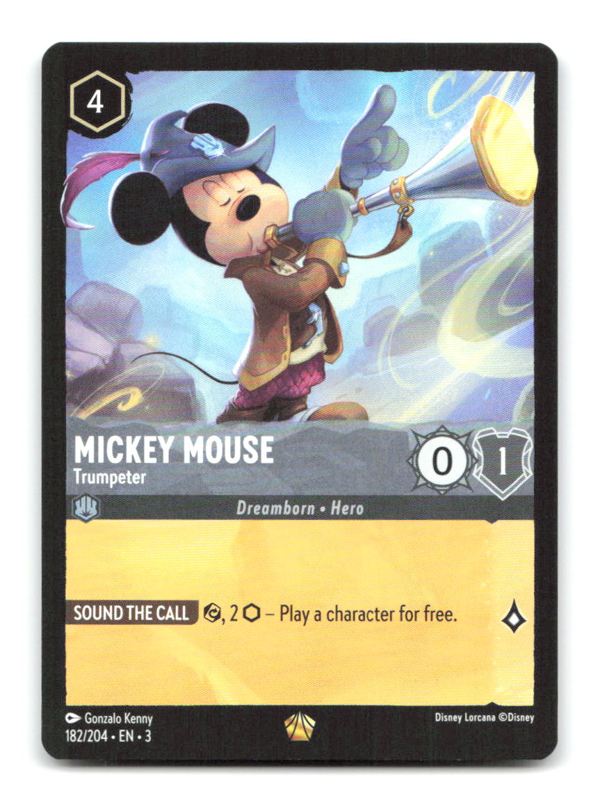 Mickey Mouse - Trumpeter 182/204 3 Lorcana NM