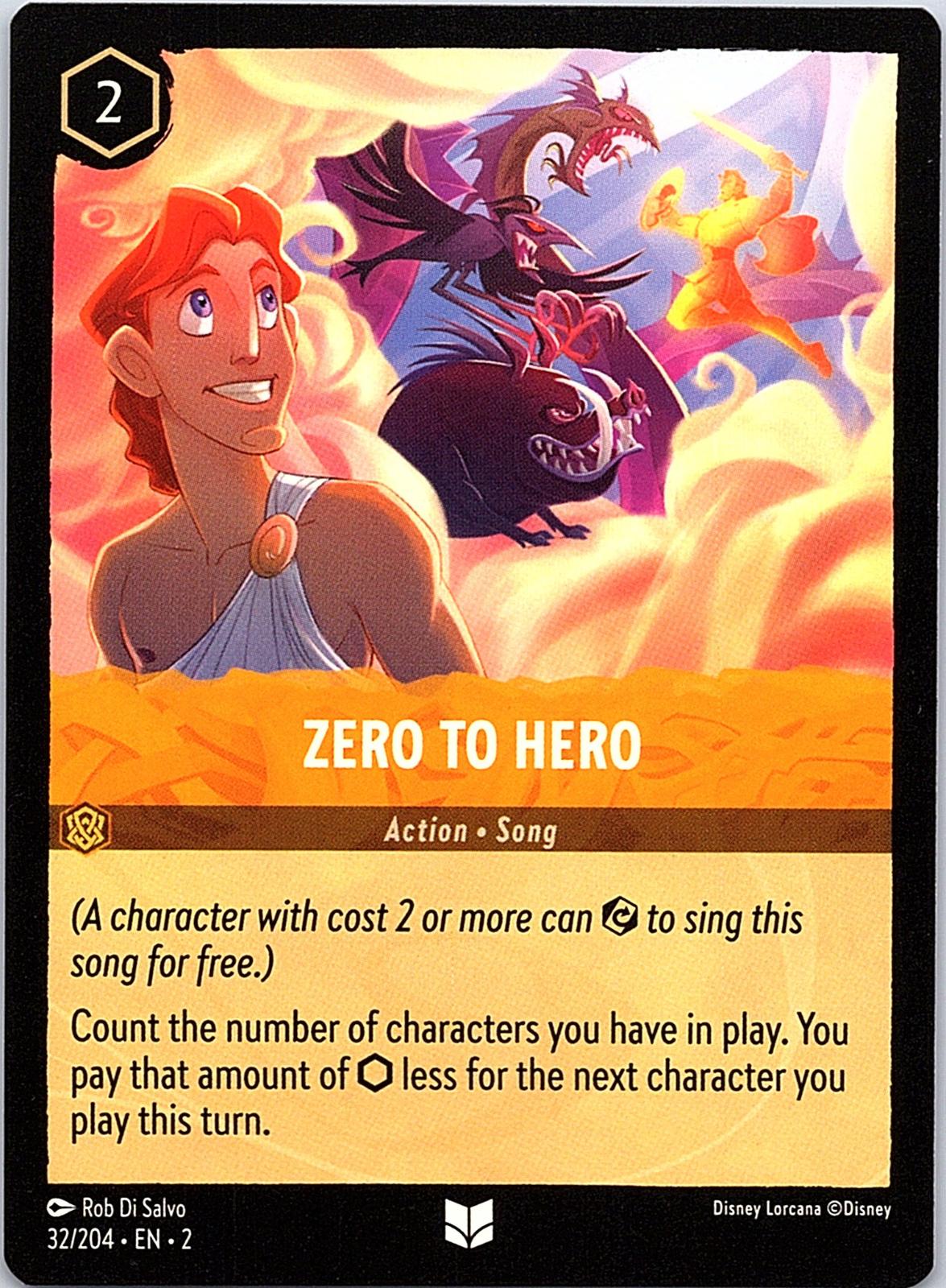 Zero To Hero 32/204 Uncommon Rise of the Floodborn Lorcana Near Mint