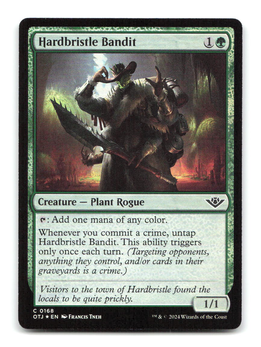Hardbristle Bandit 168 OTJ Magic: The Gathering Foil NM