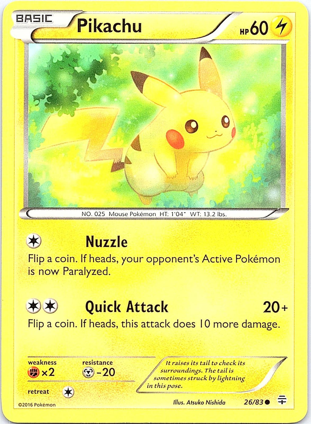 Pikachu 26/83 Common Generations Pokemon Lightly Played