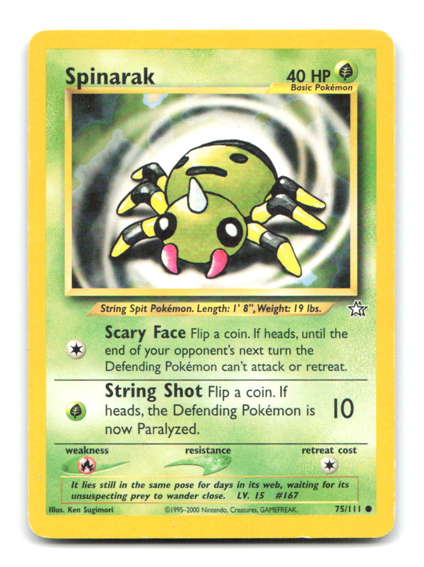 Spinarak 75/111 N1 Pokemon Unlimited HP