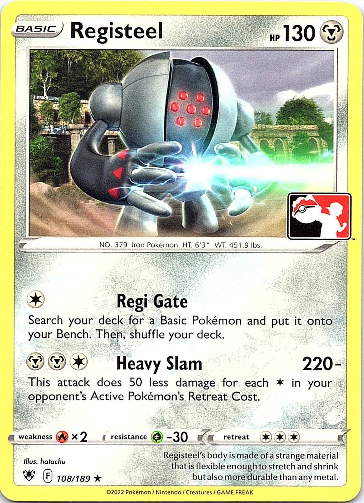 Registeel 108/189 Rare Prize Pack Series Cards Pokemon Lightly Played