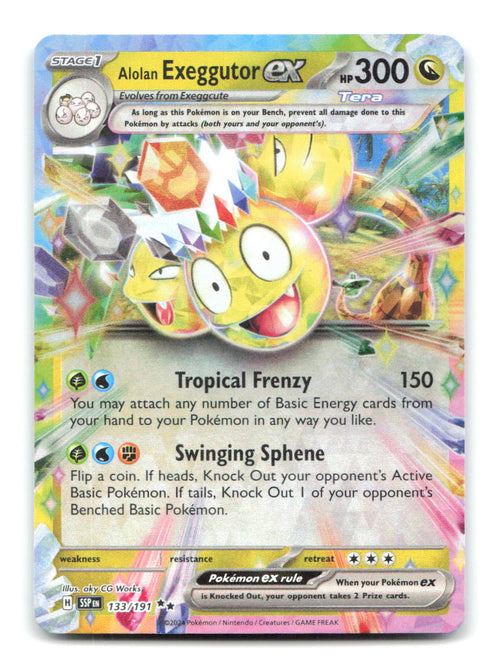 Alolan Exeggutor ex 133/191 Double Rare Surging Sparks Pokemon Holo Near Mint