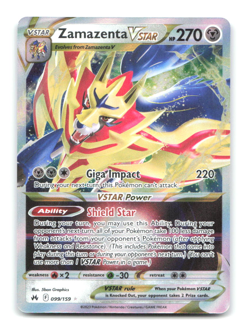 Zamazenta VSTAR 099/159 CRZ Pokemon Holo NM
