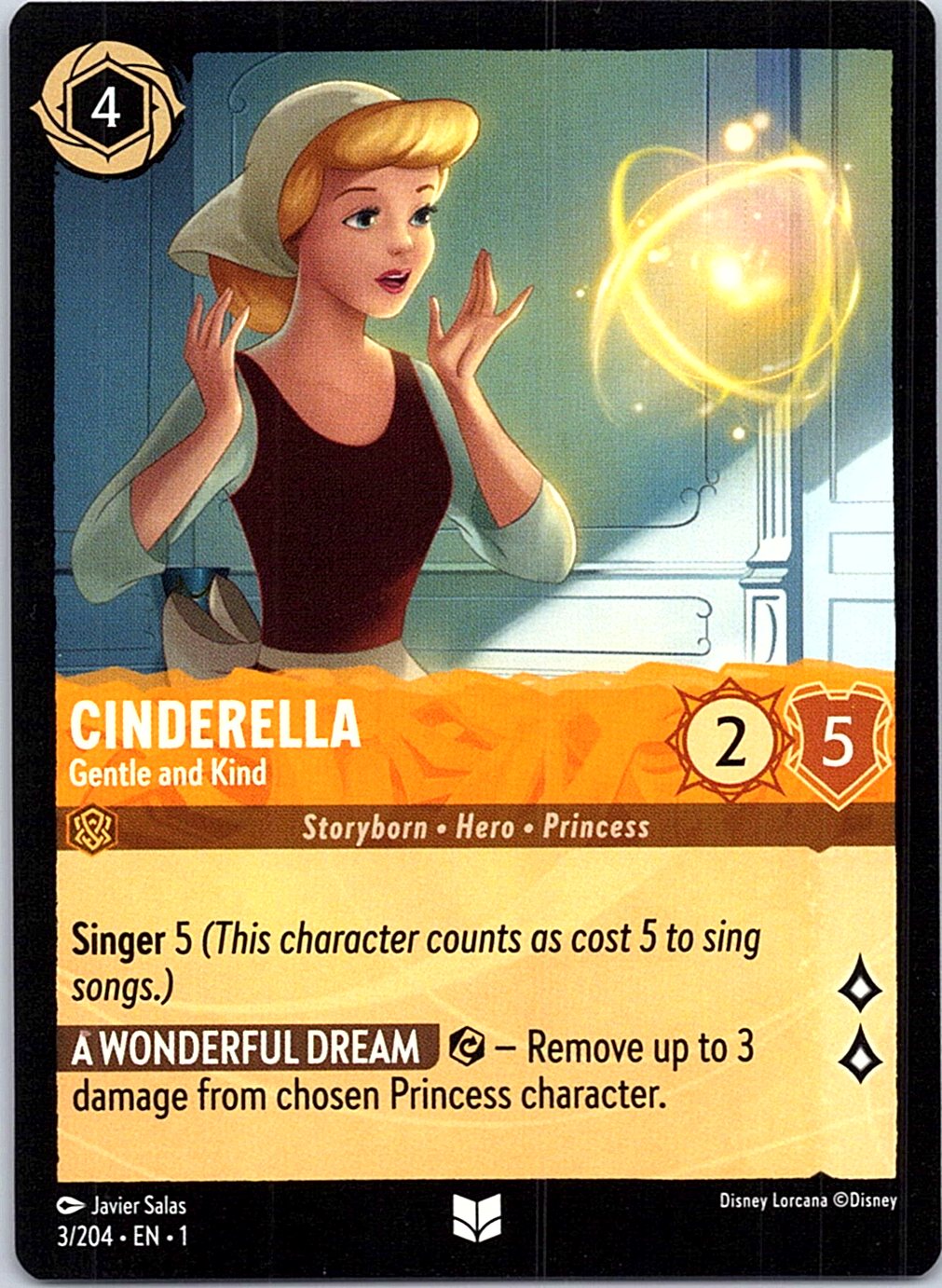 Cinderella - Gentle and Kind 3/204 Uncommon The First Chapter Lorcana Near Mint