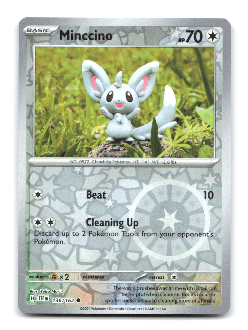 Minccino 136/162 TEF Pokemon Reverse Holo NM
