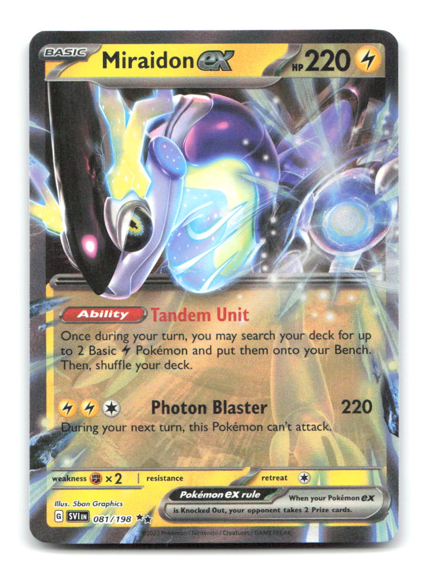 Miraidon ex 081/198 Double Rare Scarlet & Violet Pokemon Holo Near Mint