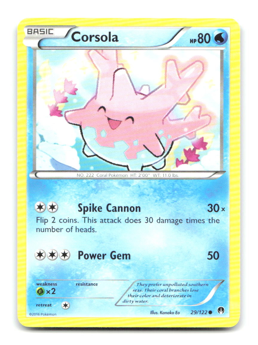 Corsola 29/122 BKP Pokemon MP