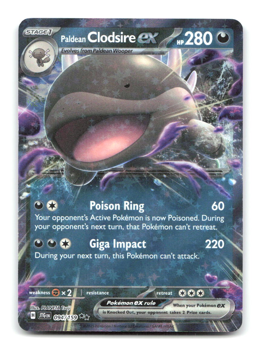 Paldean Clodsire ex 094/159 Double Rare Journey Together Pokemon Holo Near Mint