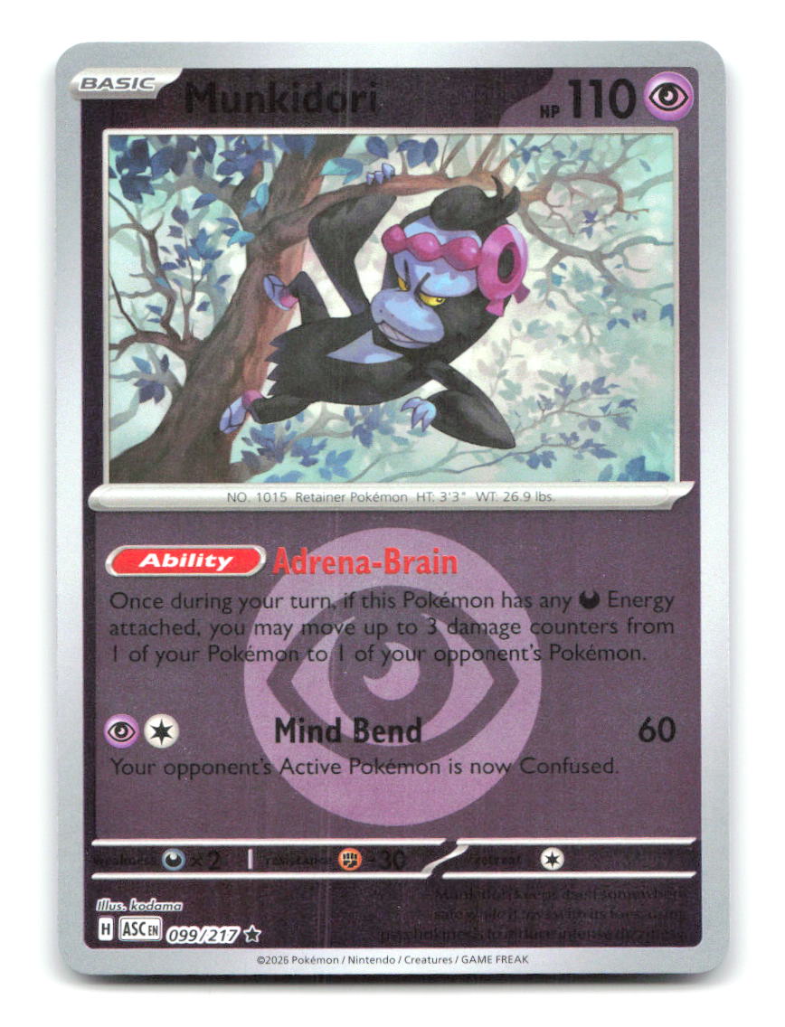 Munkidori (Energy Symbol Pattern) 099/217 ASC Pokemon Reverse Holo NM